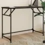 Escritorio de madera de ingeniería y acero negro 100x45x76 cm de , Escritorios - Ref: Foro24-842266, Precio: 51,97 €, Descuen...