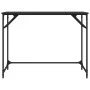 Escritorio de madera de ingeniería y acero negro 100x45x76 cm de , Escritorios - Ref: Foro24-842266, Precio: 51,97 €, Descuen...