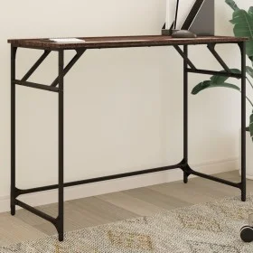 Schreibtisch aus Ingenieurholz und Stahl Eiche braun 100x45x76 cm von , Schreibtische - Ref: Foro24-842270, Preis: 50,37 €, R...