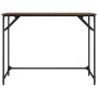 Engineered wood and steel brown oak desk 100x45x76 cm by , Desks - Ref: Foro24-842270, Price: 51,00 €, Discount: %