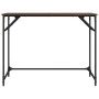 Schreibtisch aus Ingenieurholz und Stahl Eiche braun 100x45x76 cm von , Schreibtische - Ref: Foro24-842270, Preis: 51,00 €, R...