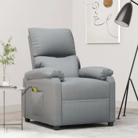 Sillón de masaje tela gris claro de , Sillones de masaje eléctricos - Ref: Foro24-348469, Precio: 208,47 €, Descuento: %