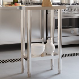 Mesa de trabajo de cocina acero inoxidable 55x30x85 cm