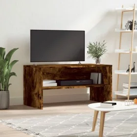 TV stand made of smoked oak engineered wood, 80x40x40 cm by , TV Furniture - Ref: Foro24-815234, Price: 42,20 €, Discount: %