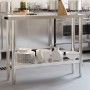 Küchenarbeitstisch aus Edelstahl 110x30x85 cm von , Wiederherstellung - Ref: Foro24-376452, Preis: 161,06 €, Rabatt: %