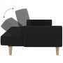 Two-seater black fabric sofa bed by , Sofas - Ref: Foro24-375760, Price: 270,97 €, Discount: %
