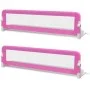 Barandilla de seguridad cama de niño 2 uds rosa 150x42 cm de vidaXL, Barandillas de seguridad - Ref: Foro24-276086, Precio: 6...