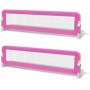 Barandilla de seguridad cama de niño 2 uds rosa 150x42 cm de vidaXL, Barandillas de seguridad - Ref: Foro24-276086, Precio: 5...