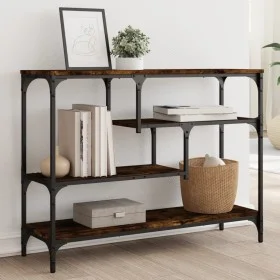 Engineered wood smoked oak console table 100x30x75 cm by , Side tables - Ref: Foro24-838915, Price: 66,05 €, Discount: %