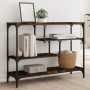 Mesa consola madera de ingeniería roble ahumado 100x30x75 cm de , Mesas auxiliares - Ref: Foro24-838915, Precio: 66,97 €, Des...