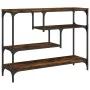 Engineered wood smoked oak console table 100x30x75 cm by , Side tables - Ref: Foro24-838915, Price: 66,05 €, Discount: %