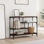 Engineered wood smoked oak console table 100x30x75 cm by , Side tables - Ref: Foro24-838915, Price: 66,05 €, Discount: %