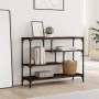 Mesa consola madera de ingeniería roble ahumado 100x30x75 cm de , Mesas auxiliares - Ref: Foro24-838915, Precio: 66,97 €, Des...