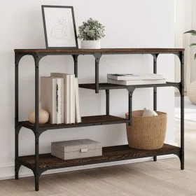 Engineered wood brown oak console table 100x30x75 cm by , Side tables - Ref: Foro24-838917, Price: 63,73 €, Discount: %