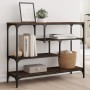 Engineered wood brown oak console table 100x30x75 cm by , Side tables - Ref: Foro24-838917, Price: 62,47 €, Discount: %