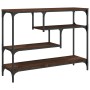 Engineered wood brown oak console table 100x30x75 cm by , Side tables - Ref: Foro24-838917, Price: 62,47 €, Discount: %
