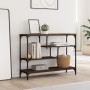 Engineered wood brown oak console table 100x30x75 cm by , Side tables - Ref: Foro24-838917, Price: 62,47 €, Discount: %