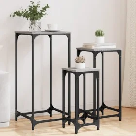 Sonoma grau grau stapelbare Beistelltische 3 Stück von , Seitentische - Ref: Foro24-838941, Preis: 49,31 €, Rabatt: %