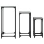 Stackable side tables 3 pieces engineered wood Sonoma gray by , Side tables - Ref: Foro24-838941, Price: 49,79 €, Discount: %
