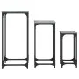 Stackable side tables 3 pieces engineered wood Sonoma gray by , Side tables - Ref: Foro24-838941, Price: 49,31 €, Discount: %