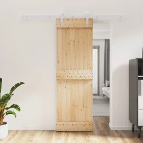 Puerta corredera con herrajes madera maciza de pino 70x210 cm von , Türen - Ref: Foro24-3203026, Preis: 167,02 €, Rabatt: %