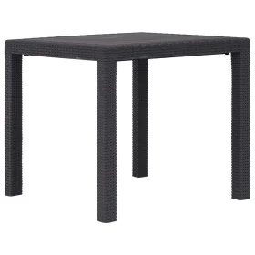 Brown rattan look plastic garden table 79x79x72 cm by vidaXL, Garden tables - Ref: Foro24-45603, Price: 102,03 €, Discount: %