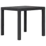 Brauner Gartentisch aus Kunststoff in Rattanoptik, 79 x 79 x 72 cm von vidaXL, Gartentische - Ref: Foro24-45603, Preis: 102,0...