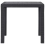Brauner Gartentisch aus Kunststoff in Rattanoptik, 79 x 79 x 72 cm von vidaXL, Gartentische - Ref: Foro24-45603, Preis: 86,39...