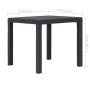 Mesa de jardín de plástico aspecto ratán marrón 79x79x72 cm de vidaXL, Mesas de jardín - Ref: Foro24-45603, Precio: 84,95 €