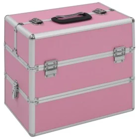 Make-up-Koffer 37x24x35 cm rosa Aluminium von vidaXL, Kulturbeutel - Ref: Foro24-91838, Preis: 53,87 €, Rabatt: %