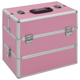 Makeup case 37x24x35 cm pink aluminum by vidaXL, toiletry bags - Ref: Foro24-91838, Price: 54,72 €, Discount: %