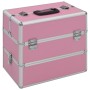 Maletín de maquillaje 37x24x35 cm aluminio rosa de vidaXL, Neceseres - Ref: Foro24-91838, Precio: 54,72 €, Descuento: %
