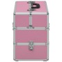 Maletín de maquillaje 37x24x35 cm aluminio rosa de vidaXL, Neceseres - Ref: Foro24-91838, Precio: 54,72 €, Descuento: %