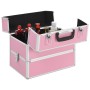 Maletín de maquillaje 37x24x35 cm aluminio rosa de vidaXL, Neceseres - Ref: Foro24-91838, Precio: 54,72 €, Descuento: %