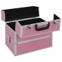Maletín de maquillaje 37x24x35 cm aluminio rosa de vidaXL, Neceseres - Ref: Foro24-91838, Precio: 54,72 €, Descuento: %