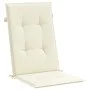 High back garden chair cushion 2 pcs cream fabric 120x50x3cm by , Cushions for chairs and sofas - Ref: Foro24-43181, Price: 4...