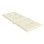 High back garden chair cushion 2 pcs cream fabric 120x50x3cm by , Cushions for chairs and sofas - Ref: Foro24-43181, Price: 4...
