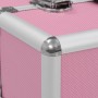 Maletín de maquillaje 37x24x35 cm aluminio rosa de vidaXL, Neceseres - Ref: Foro24-91838, Precio: 54,72 €, Descuento: %