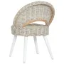 Butaca de ratán kubu blanco de , Sillones - Ref: Foro24-285229, Precio: 227,21 €, Descuento: %