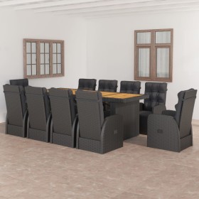 11-piece garden dining set and black synthetic rattan cushions by , Garden sets - Ref: Foro24-3059350, Price: 2,00 €, Discoun...