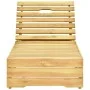 Lounger with blue impregnated pinewood cushion by , Loungers - Ref: Foro24-3065913, Price: 151,48 €, Discount: %
