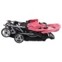 Carrito para 2 niños tandem de acero rosa y negro de vidaXL, Cochecitos de bebé - Ref: Foro24-10157, Precio: 205,39 €, Descue...