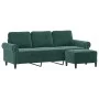 3-seater sofa with dark green velvet stool 180 cm by , Sofas - Ref: Foro24-3201217, Price: 353,95 €, Discount: %