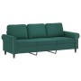 3-Sitzer-Sofa mit dunkelgrünem Samthocker 180 cm von , Sofas - Ref: Foro24-3201217, Preis: 366,85 €, Rabatt: %