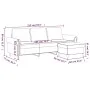 Sofá de 3 plazas con taburete de terciopelo verde oscuro 180 cm de , Sofás - Ref: Foro24-3201217, Precio: 354,17 €, Descuento: %