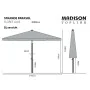 Madison Flores Luxe runder Regenschirm 300 cm grau von , Sonnenschirme - Ref: Foro24-418777, Preis: 126,65 €, Rabatt: %