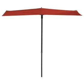 Madison Sun Wave Balcony Parasol 270x150 cm Brick Red by , Umbrellas - Ref: Foro24-423725, Price: 183,18 €, Discount: %