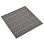 Baldosa de suelo de moqueta 20 uds 5m² 50x50cm antracita rayada