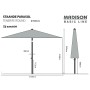 Madison Teneriffa Apfelgrüner runder Regenschirm 300 cm von , Sonnenschirme - Ref: Foro24-429014, Preis: 82,89 €, Rabatt: %