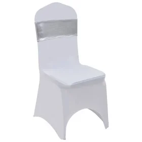 25 Stück elastische Stuhlschleife mit silbernem Diamantverschluss von , Abdeckungen - Ref: Foro24-133580, Preis: 40,72 €, Rab...